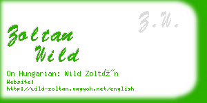 zoltan wild business card